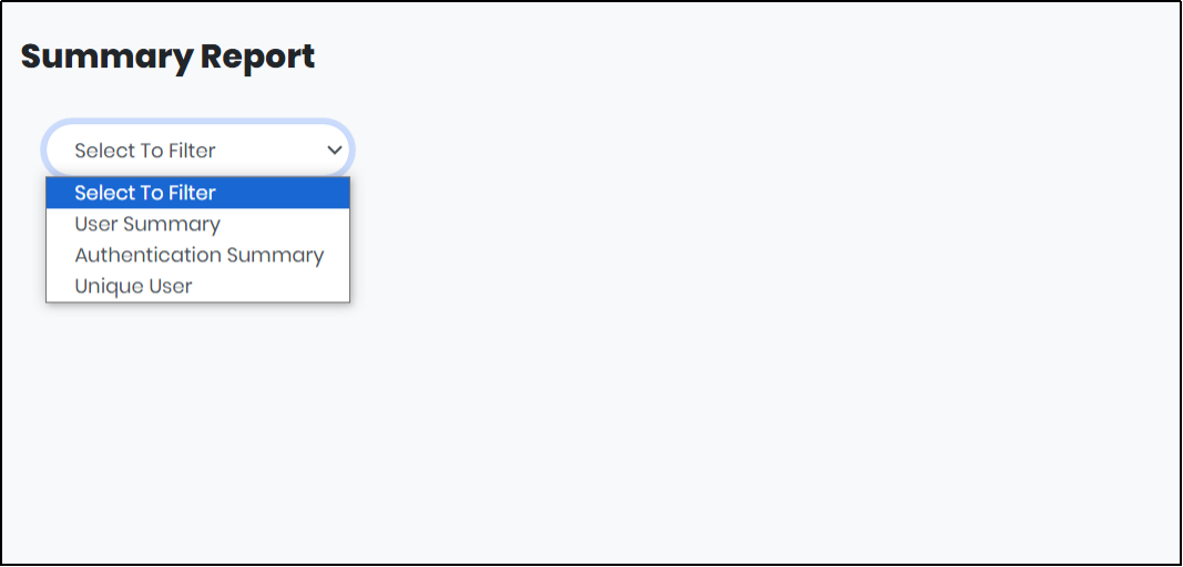 Summary report screen - CyLock